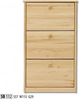 Image de Armoire à chaussures Commode à chaussures Rangement Commode d'entrée Meubles en bois massif Commode