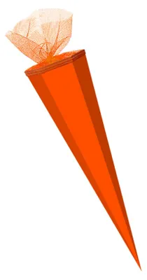 Produktbild von XXL Bastel Schultüte / 100cm / eckig / Farbe: orange