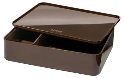Aufbewahrungsbox ALLISON braun stapelbar 260x195x68 mm