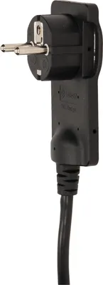 Produktbild von Orno | Ultra flache Steckdose OR-AE-1312 - Schwarz - 1,5 m Kabel - Ideal für enge Räume - Praktische Handhabung