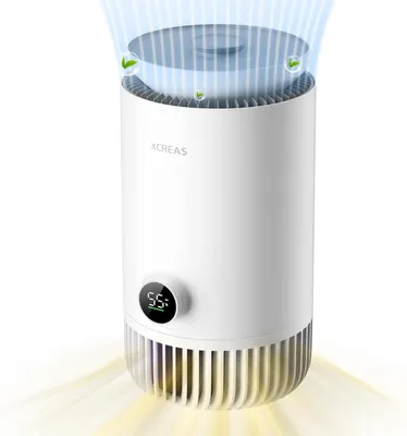 Productafbeelding van Luchtreiniger en luchtbevochtiger, 2-in-1, luchtbevochtiger en luchtreiniger met HEPA-filter voor slaapkamer, tank van 3 liter met overvulling