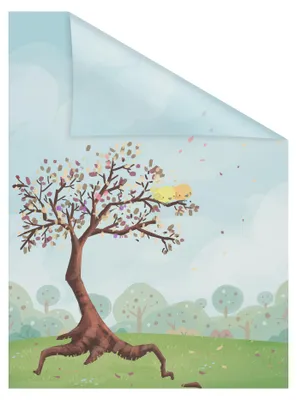 Produktbild von Lichtblick Fensterfolie selbstklebend, Sichtschutz, Märchenbaum - Bunt Märchenbaum, 50 cm, 50 x 50 cm (B x L)