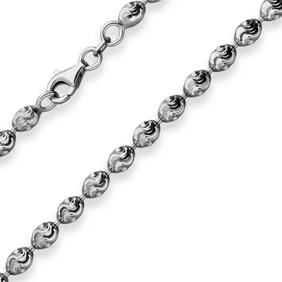 3-9mm-Armband-Kugelkette-aus-925-Silber-rhodiniert-19cm