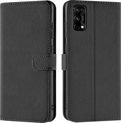 Produktbild von Conie Klapp Tasche für Realme 7 5G Kartenfach Rundumschutz Hülle in Schwarz