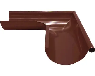 Obrázek produktu pro Vnější roh pro okapový žlab PRECIT 125 mm plechový RAL 3009 oxidovaná červená