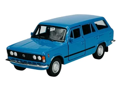 Image de Welly Fiat 125P break bleu 1:34-1:39 Modèle réduit en métal moulé sous pression Neuf dans sa boîte 43853