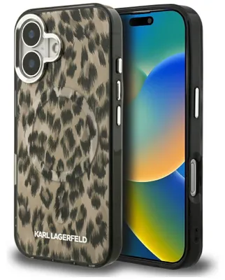 Produktbild von Fall Karl Lagerfeld Iml Leopard Muster Magsafe tun Iphone 16 - Brązowe