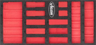 Produktbild von VIGOR Weichschaumeinlage leer V5602-L L x B x H: 393 mm x 188 mm x 35 mm