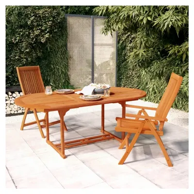Produktbild von Klappbare Gartenstühle 2 Stück für Balkon, Outdoor Esszimmerstühle, Stühle für Terrasse, Gartenmöbel aus Eukalyptus