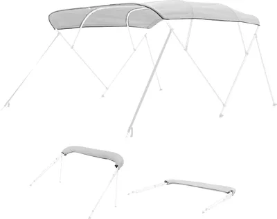 Produktbild von SucceBuy Ersatz-Bootsverdeck Bootsmarkise Bimini Top für Boote 231-244cm Hellgrau