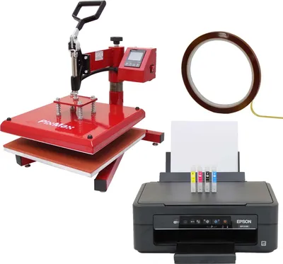 Produktbild von 38cm Schwingpresse & Sublimations-Drucker im Set Hitzepresse Transferpresse