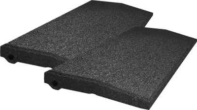 Produktbild von Bordsteinrampe aus Gummi LxBxH 500 x 250 x 45 mm 2 Stück im Set (Rampe Schwellenrampe Autorampe Überfahrrampe Auffahrrampe)
