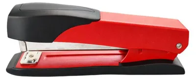 Obrázok produktu pre Verk 27844 Kovová kancelárska zošívačka, ergonomická, červeno-čierna