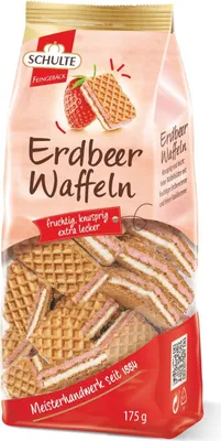 Obrázok produktu pre Schulte oblátky s jahodami a vanilkou 175g