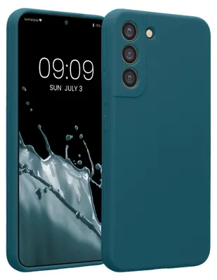 Produktbild von kwmobile Hülle kompatibel mit Samsung Galaxy S22 Plus - Hülle Silikon gummiert - Handyhülle - Handy Case in Petrol matt