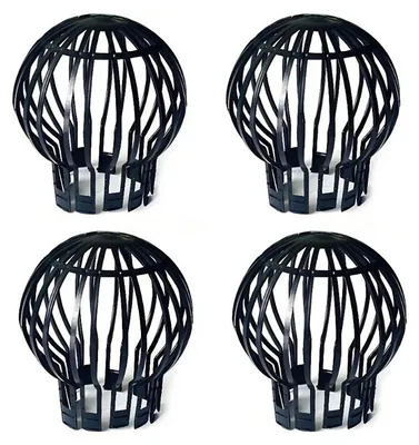 Produktbild von Fallrohrschutz 4er Set - Effektiver Laubstopp - für Dachrinnen und Fallrohre - 12x14x6cm - für freie Verstopfungen durch Laub - Garten - Abflusssiebe