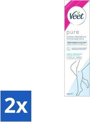 Produktbild von Veet Enthaarungscreme für empfindliche Haut 200 ml - Vorteilspack - 2 Stücke