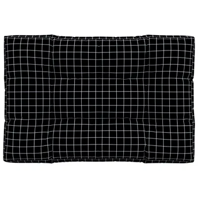 Zdjęcie produktu dla vidaXL Poduszka na paletę w czarną szachownicę 120x80x12 cm tkanina