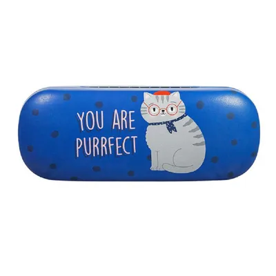 Produktbild von Sass & Belle Brillenetui Purrfect Cat inkl. Reinigungstuch Hartschale ca. 16x6x3,5 cm