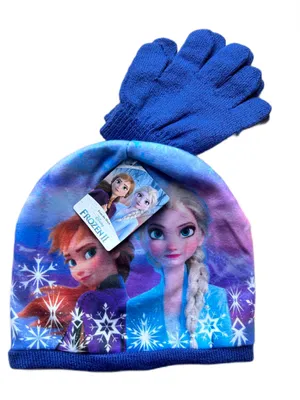 Productafbeelding van Sun City Frozen II Wintermuts en handschoenen set voor meisjes