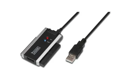 Zdjęcie produktu dla Digitus DA-70200, 2.5/3.5 IDE, SATA I/II, USB 2.0, Czarny, 115 mm, 195 mm, 470 g, Windows 7/Vista/XP Mac OS 10.X