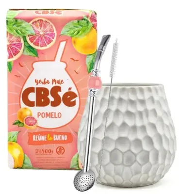 Productafbeelding van Startpakket Yerba Mate - CBSe Pomelo met premium accessoires