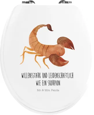 Produktbild von Mr. & Mrs. Panda Toilettenbrille Sternzeichen Skorpion - Weiß - Geschenk, Geburtstag November, WC Brille, Toilettendeckel, WC-Sitz, Skorpione, Klo-Deckel, Aszendent