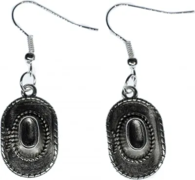 Produktbild von Cowboyhut Ohrringe Miniblings Hänger Wilder Westen Cowboy Cowgirl Hut silber