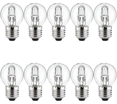 Produktbild von 10 x  Halogen Tropfen 42W = 60W E27 klar warmweiß dimmbar