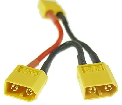 Obrázok produktu pre Obvod 14AWG batériový kábel série XT60 pre RC Lipo (1 samec na 2 samice)
