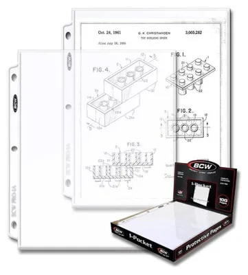 Image de BCW Pochettes pour 1 carte/documents (100 ct.) 3 trous