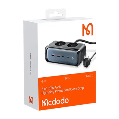Produktbild von MCDODO Stromversorgungsliste GAN 2xUSB 2xUSB-C 2xAC 70W