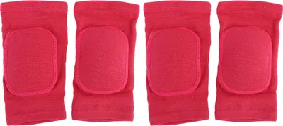 Produktbild von 2 Paar Knieschläuche hohe elastische atmungsaktive Beschützerpolster für Eishockey Skating Running Rose Red S