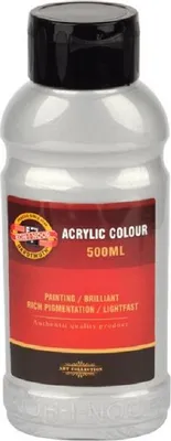 Obrázek produktu pro Koh-i-noor 1627/0800 - akrylová barva 500 ml, stříbrná