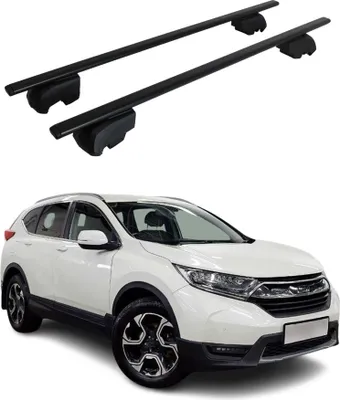 Image de Barres de toit Transversales pour Honda CR-V 2019-2023 Fer Noir ABE