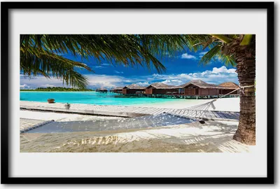 Produktbild von Bild 60x40 MDF-Rahmen Wandkunst Ocean Beach Landschaft
