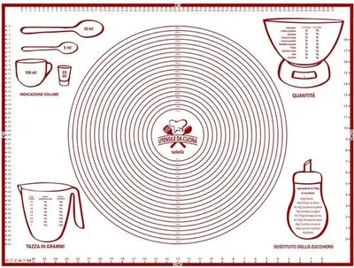 Image de Tapis de cuisson en silicone, 80 x 60 cm, résistant à la chaleur, antiadhésif, pour la pâte
