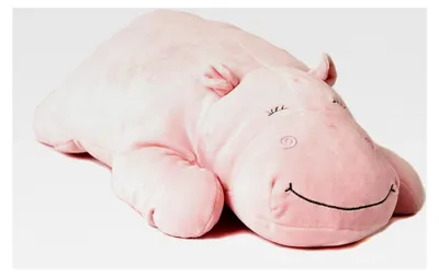 Produktbild von Plüschkissen - Nilpferd rosa - Ultraweich - 56 cm (Länge) - Kuscheltier