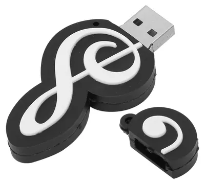Zdjęcie produktu dla Black Note Appearance USB-Stick, uroczy pendrive do przechowywania muzyki i filmów, 64 GB