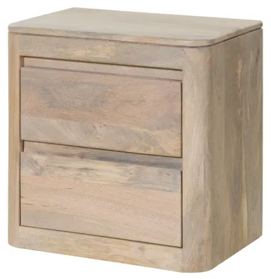 Produktbild von MASSIVMOEBEL24.DE Nachttisch Mango 50x35x50 weiß lackiert TORONTO #363