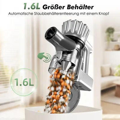 Produktbild von Adormii Akku Staubsauger,50000Pa Staubsauger Kabellos 60 min,Staubsauger 5-in-1 Filtersystem,Handstaubsauger1.6L,für Teppich/Tierhaare