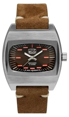 Produktbild von UMF Ruhla ZARIA Mechanik Herrenarmbanduhr in braun - Limited Edition 499 Stück - Handaufzug Kaliber Zaria 2009B