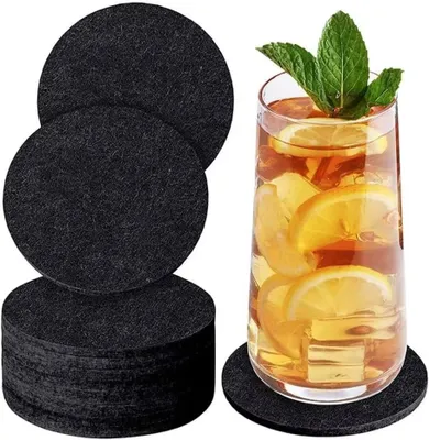 Immagine prodotto di Sottobicchieri in feltro - Set da 20 - Rotondi - Diametro 9 cm - Sottobicchieri in feltro per bicchieri, tazze e tazze