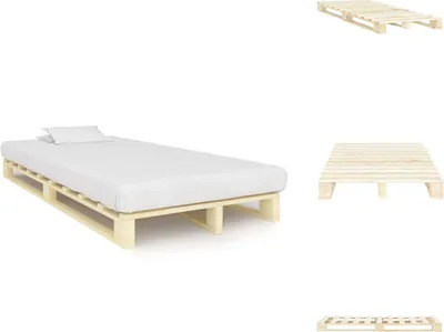 Produktbild von vidaXL Palettenbett Massivholz Kiefer 120×200 cm -  Betten & Bettgestelle