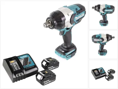 Image de Makita DTW 1001 RG Clé à choc sans fil 18V 3/4" 1050Nm Brushless + 2x batterie 6,0 Ah + chargeur