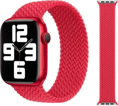 Immagine prodotto di Cinturino intrecciato Solo Loop per Apple Watch | 44/45/46/49 mm - Taglia 4 - (Product) Red