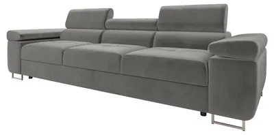 Produktbild von MIRJAN24 Sofa Torezio 3, Couch mit Einstellbare Kopfstützen,  3-Sitzer, Wohnzimmer, 263x102x70-90 cm (Farbe: Polo 894)