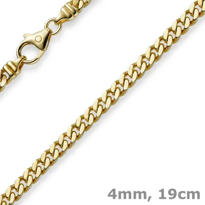 4mm-Panzerarmband-750-Gelbgold-19cm