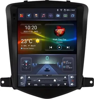 Produktbild von Autoradio mit Bluetooth und CarPlay für Chevrolet Cruze J300 (2008–2012) – Kompatibel mit Apple und Android – Stereoanlage – Navigationssystem – 4 GB RAM, 32 GB interner Speicher