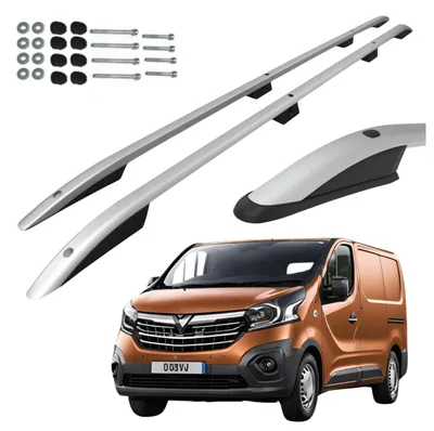 Obrázok produktu pre Strešné lyžiny OPEL VIVARO RENAULT TRAFIC TALENTO NV300 2014- DLHÉ strieborné